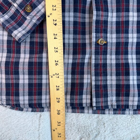 Carhartt Shirt Mens Large Fort Plaid Long Sleeve Plaid Workwear Chambray Button - Picture 4 of 9